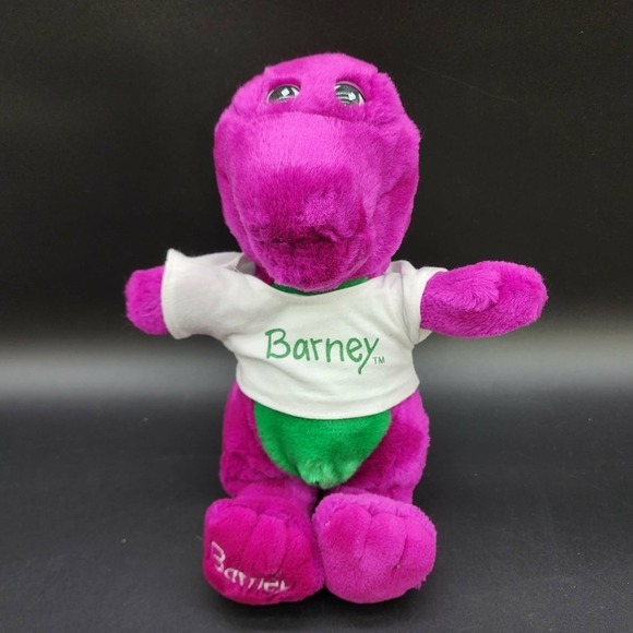 The Lyons Group Other - Barney 1992 Plush Purple Dinosaur White Shirt Vintage 90s Toy Lyons Group 11"